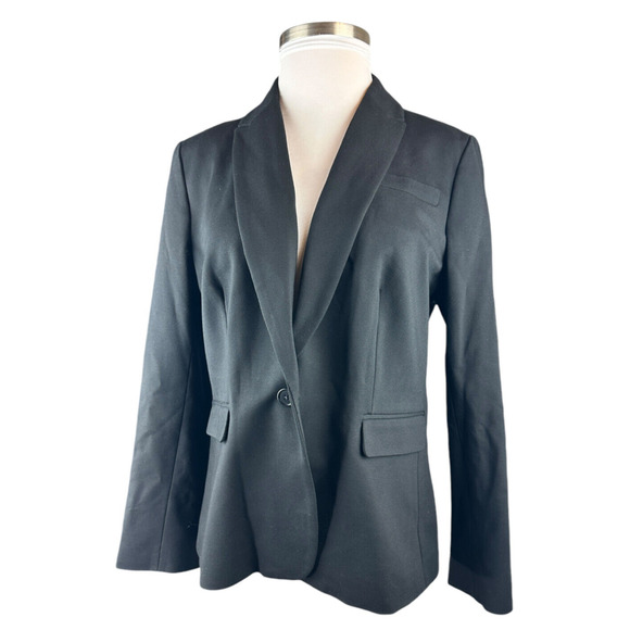 J. Crew Black Ponte Blazer Office Minimalist Women's Plus Size 18 Style J8062 - Picture 4 of 14
